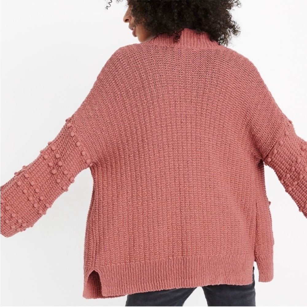 Madewell Pink Cardigan Cozy Knit Sweater - Picture 2 of 6